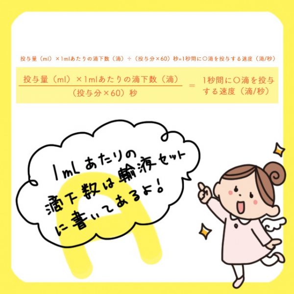 経管栄養の患者さん 投与速度はどうすればいい 計算式をわかりやすく解説 コタエンジェルのハテナース解説講座 Vol レバウェル看護 お役立ち情報