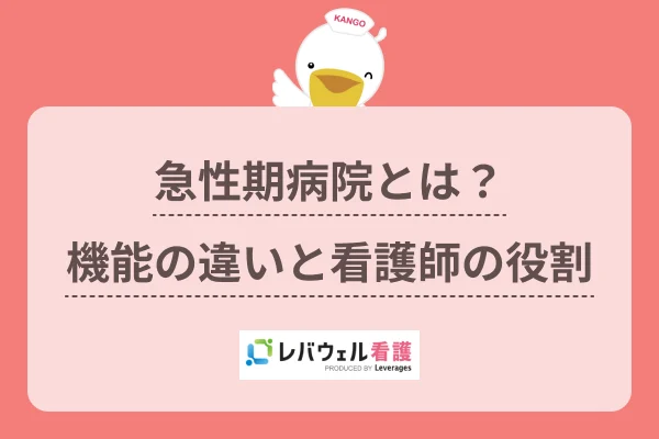 急性期病院 とは  に対する記事の画像